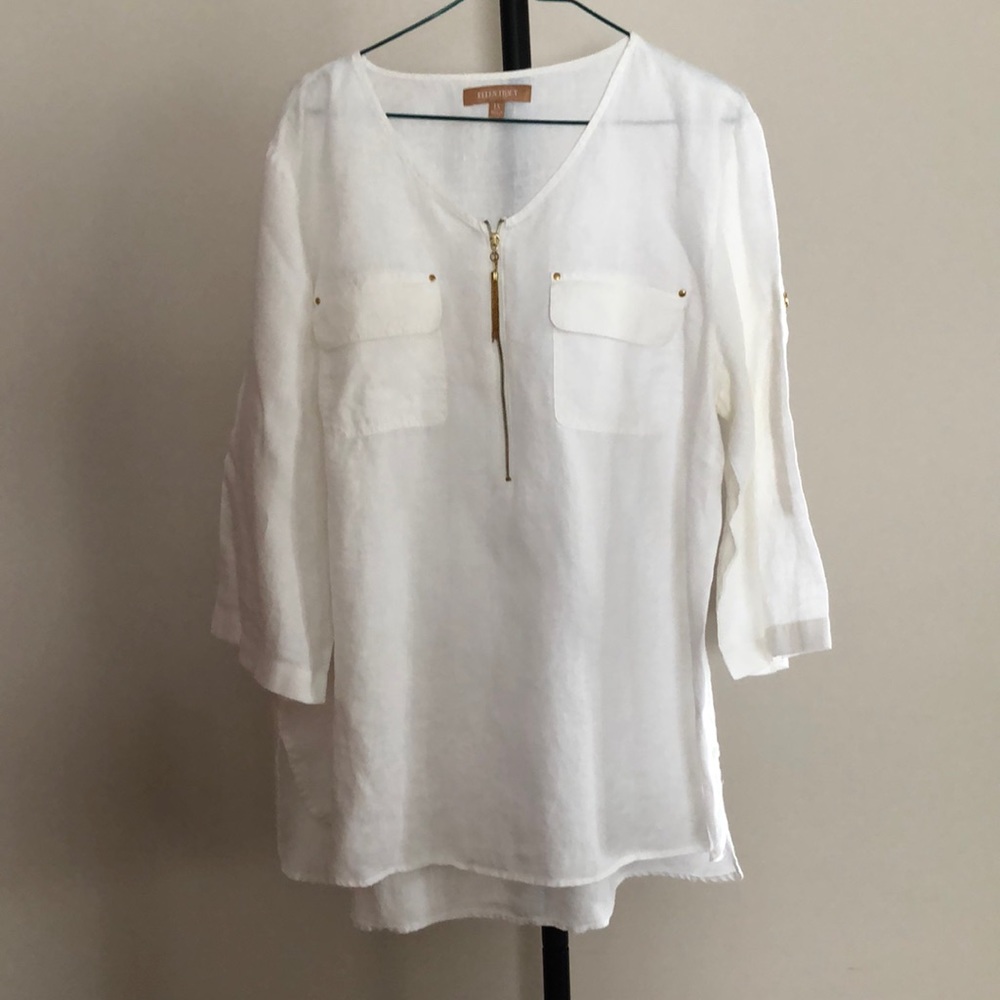 Ellen Tracy Linen Tunic